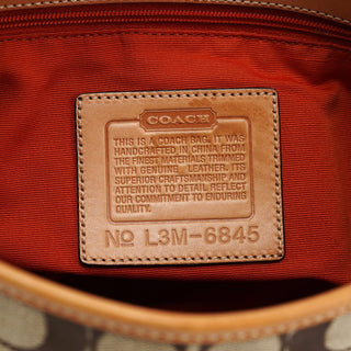 Coach 6845 Beige Signature C Hobo Shoulder Bag