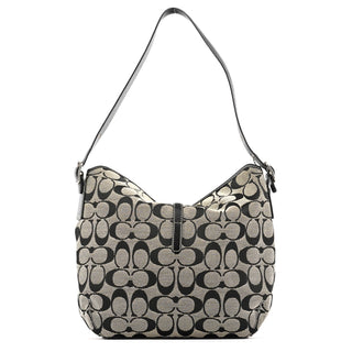 Coach 6845 Black Grey Signature Soho Shoulder Bag