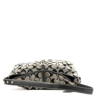 Coach 6845 Black Grey Signature Soho Shoulder Bag
