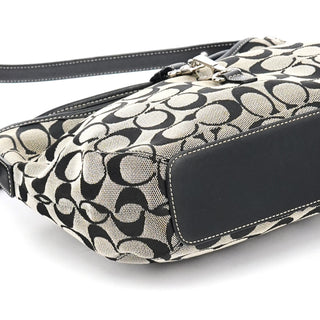 Coach 6845 Black Grey Signature Soho Shoulder Bag