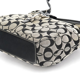 Coach 6845 Black Grey Signature Soho Shoulder Bag