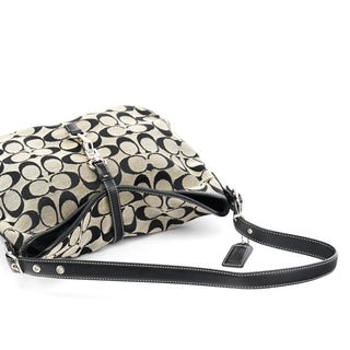 Coach 6845 Black Grey Signature Soho Shoulder Bag