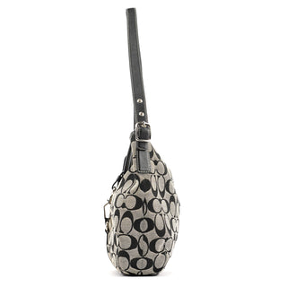 Coach 6845 Black Grey Signature Soho Shoulder Bag
