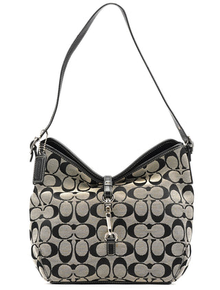 Coach 6845 Black Grey Signature Soho Shoulder Bag