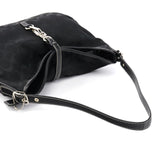 Coach 6845 Hampton Schultertasche aus schwarzem Signature Canvas