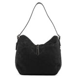 Coach 6845 Hampton Schultertasche aus schwarzem Signature Canvas