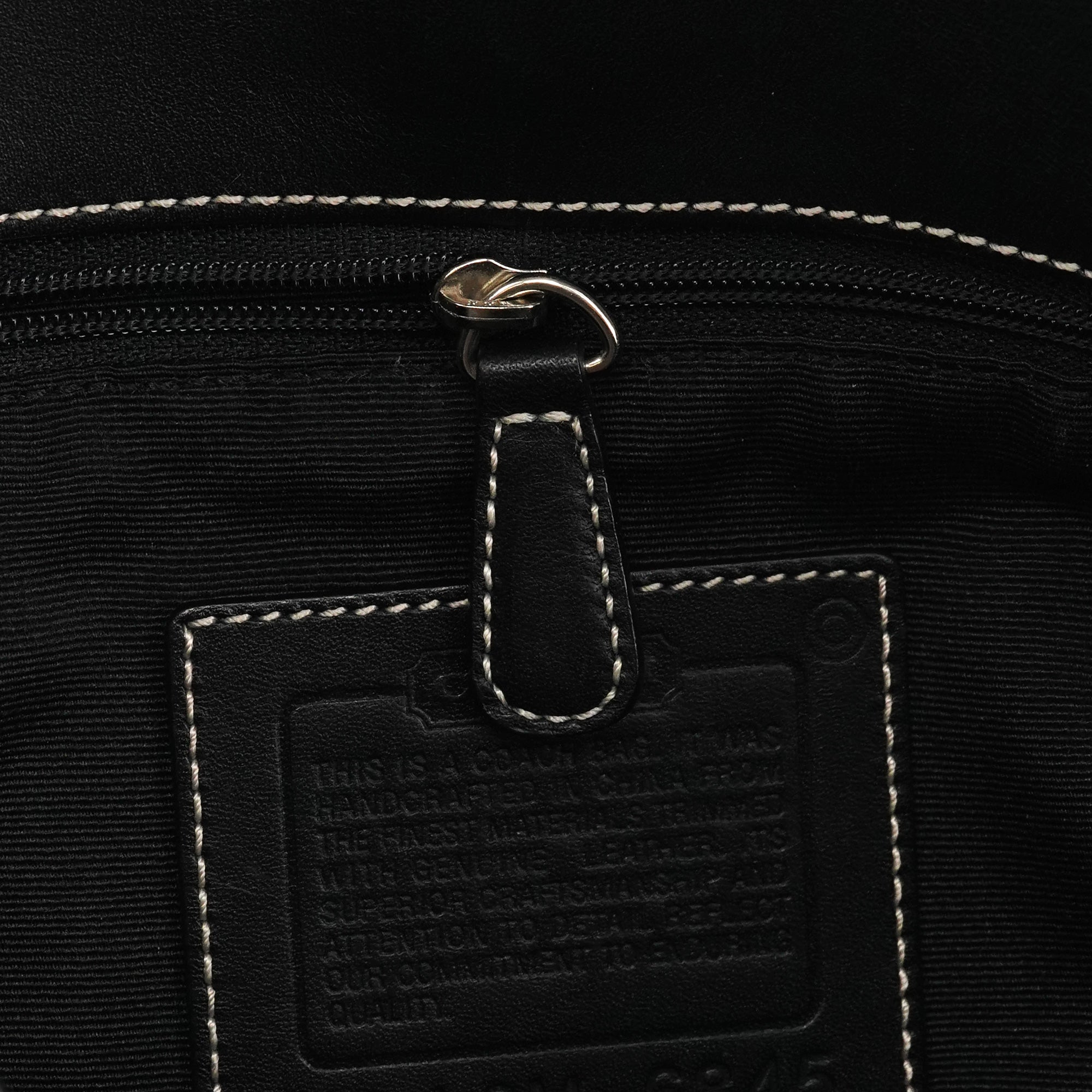 Coach 6845 Grey Black Signature Hobo Shoulder Bag