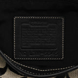 Coach 6845 Grey Black Signature Hobo Shoulder Bag