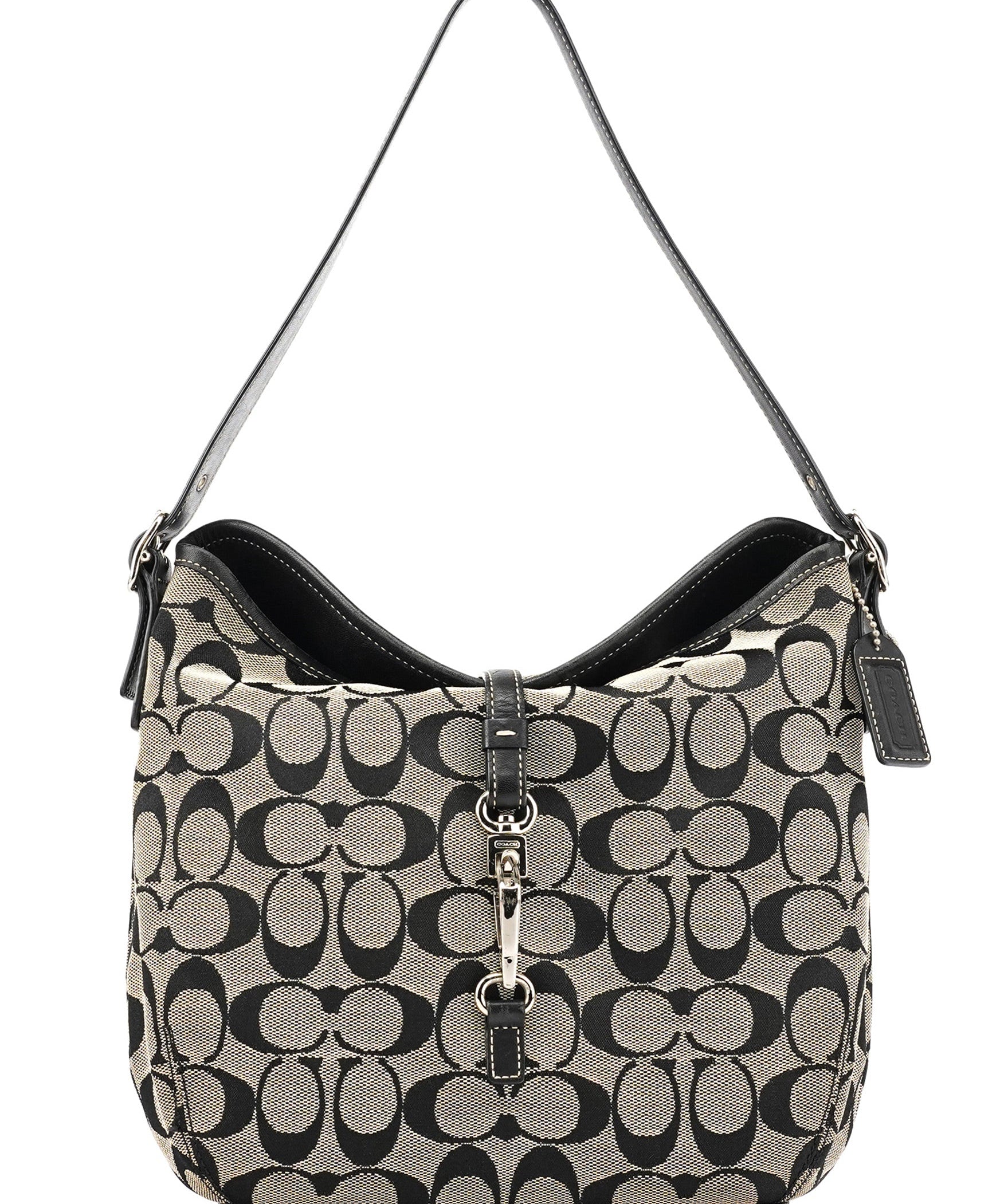 Coach 6845 Sac porté épaule Soho gris et noir