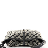 Coach 6845 Grey Signature C Clasp Hobo Shoulder Bag