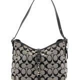 Coach 6845 Grey Signature C Clasp Hobo Shoulder Bag