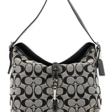 Coach 6845 Grey Signature C Clasp Hobo Shoulder Bag
