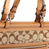 Coach 6876 Soho håndtaske i beige Signature canvas