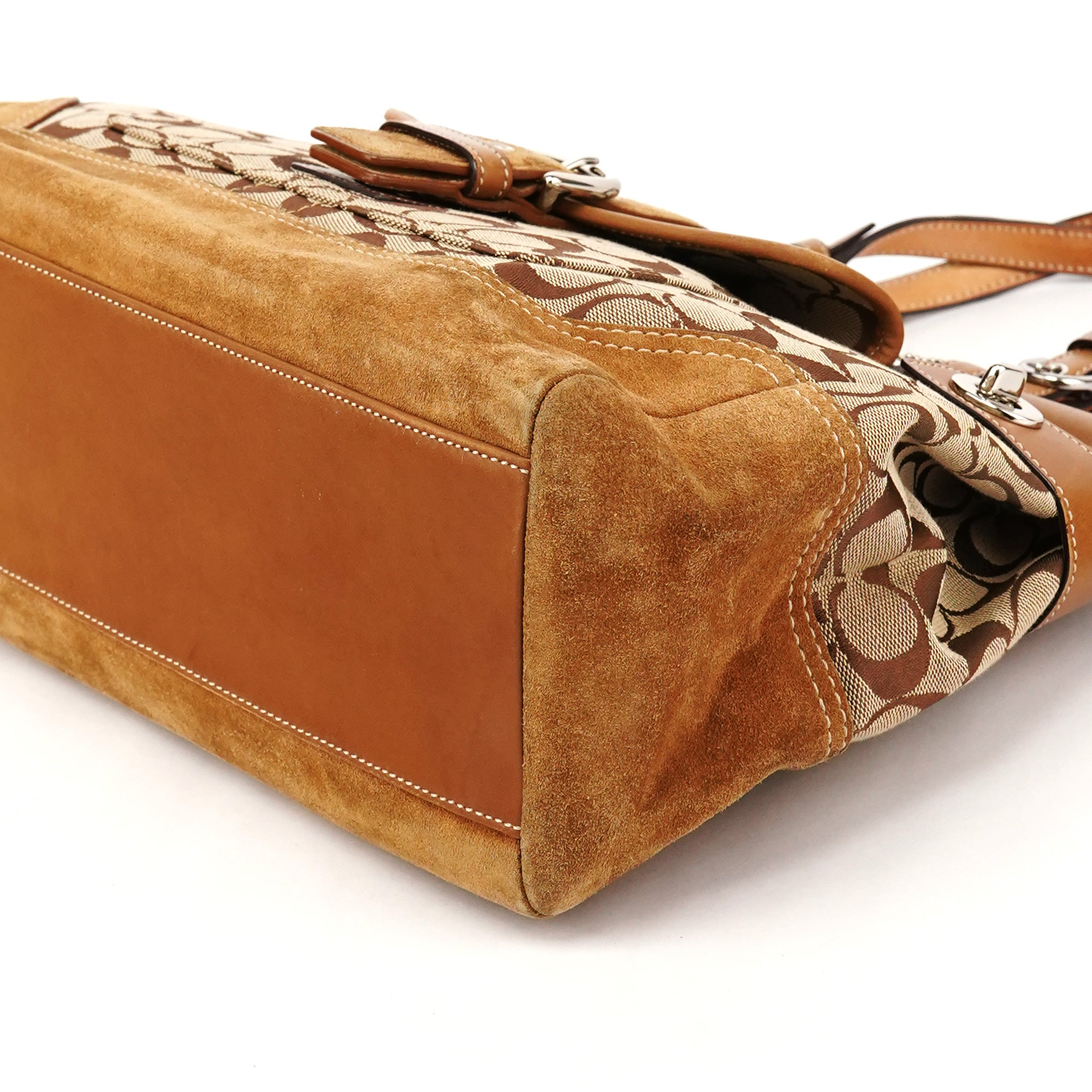Coach 6876 Soho håndtaske i beige Signature canvas