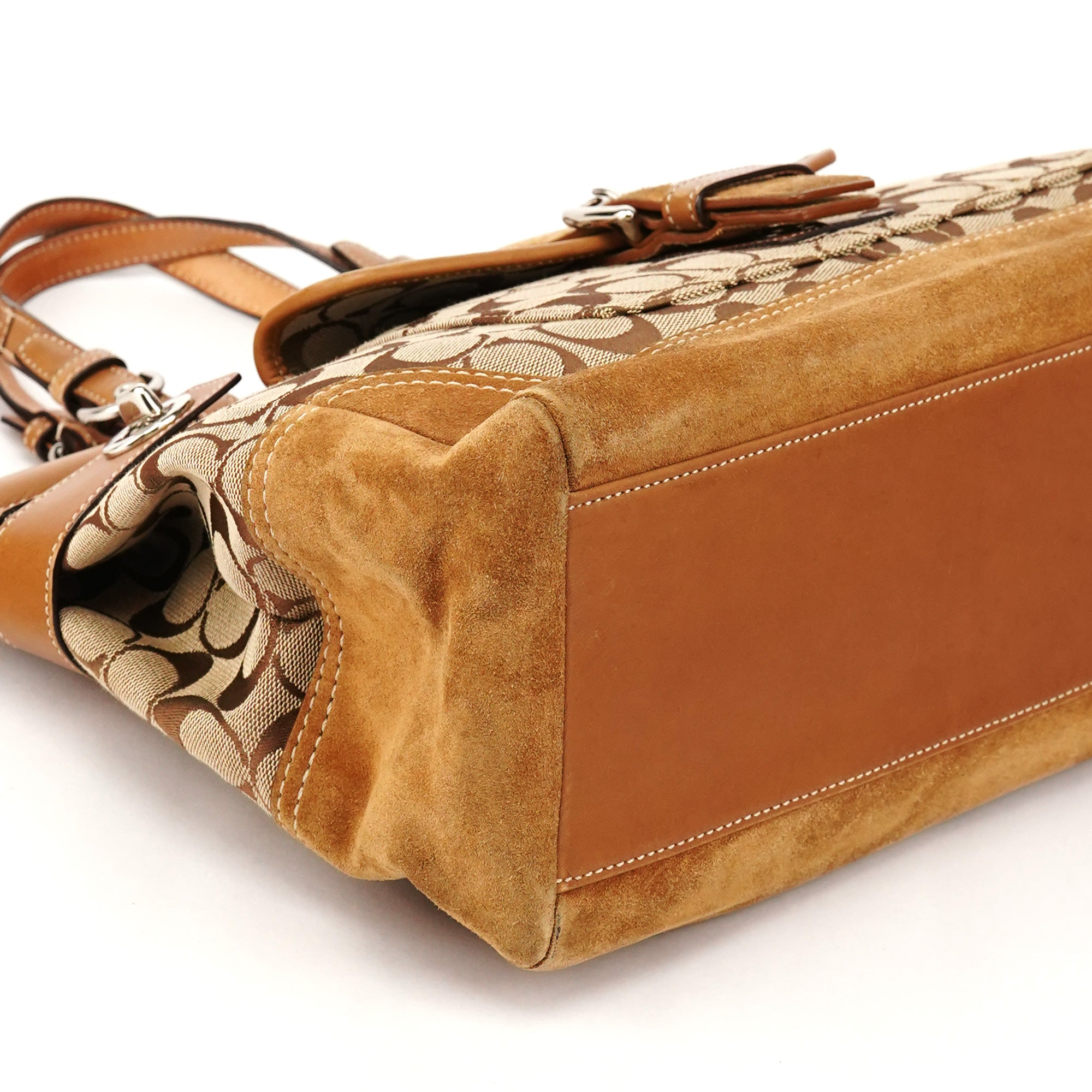 Coach 6876 Soho håndtaske i beige Signature canvas
