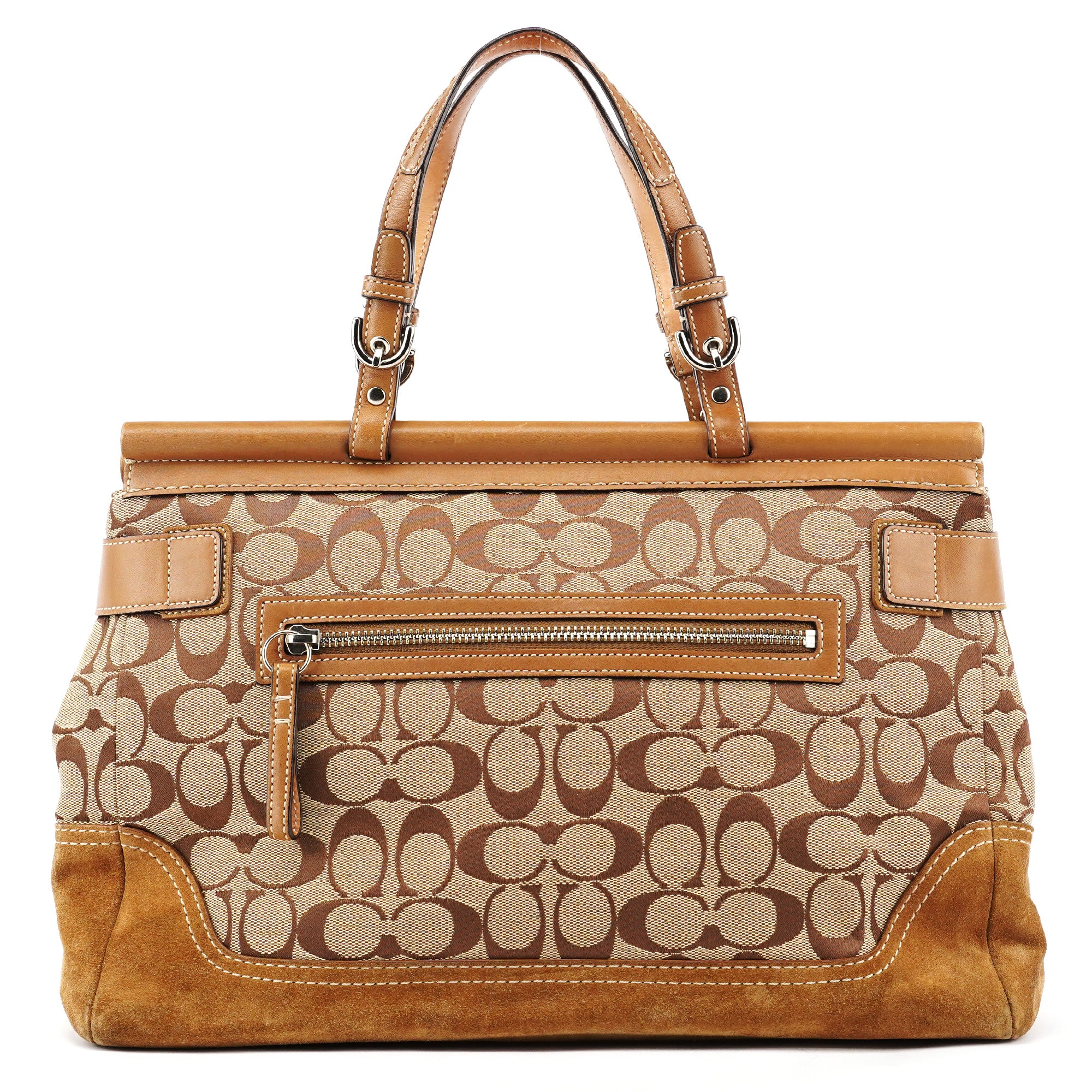 Coach 6876 Soho håndtaske i beige Signature canvas