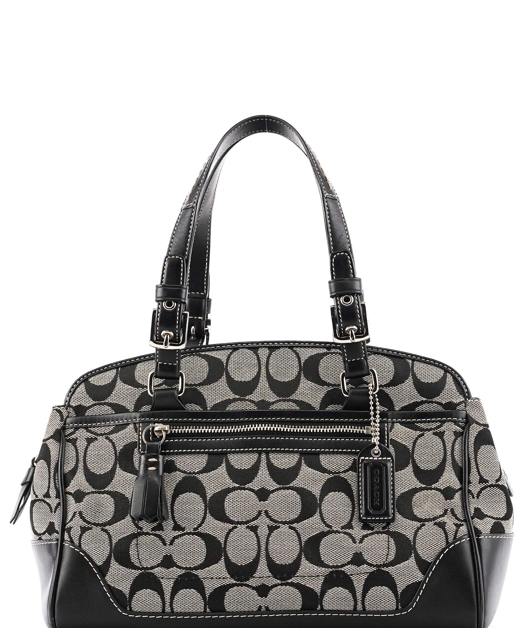 Coach 6928 Grey Black Signature Tote Bag