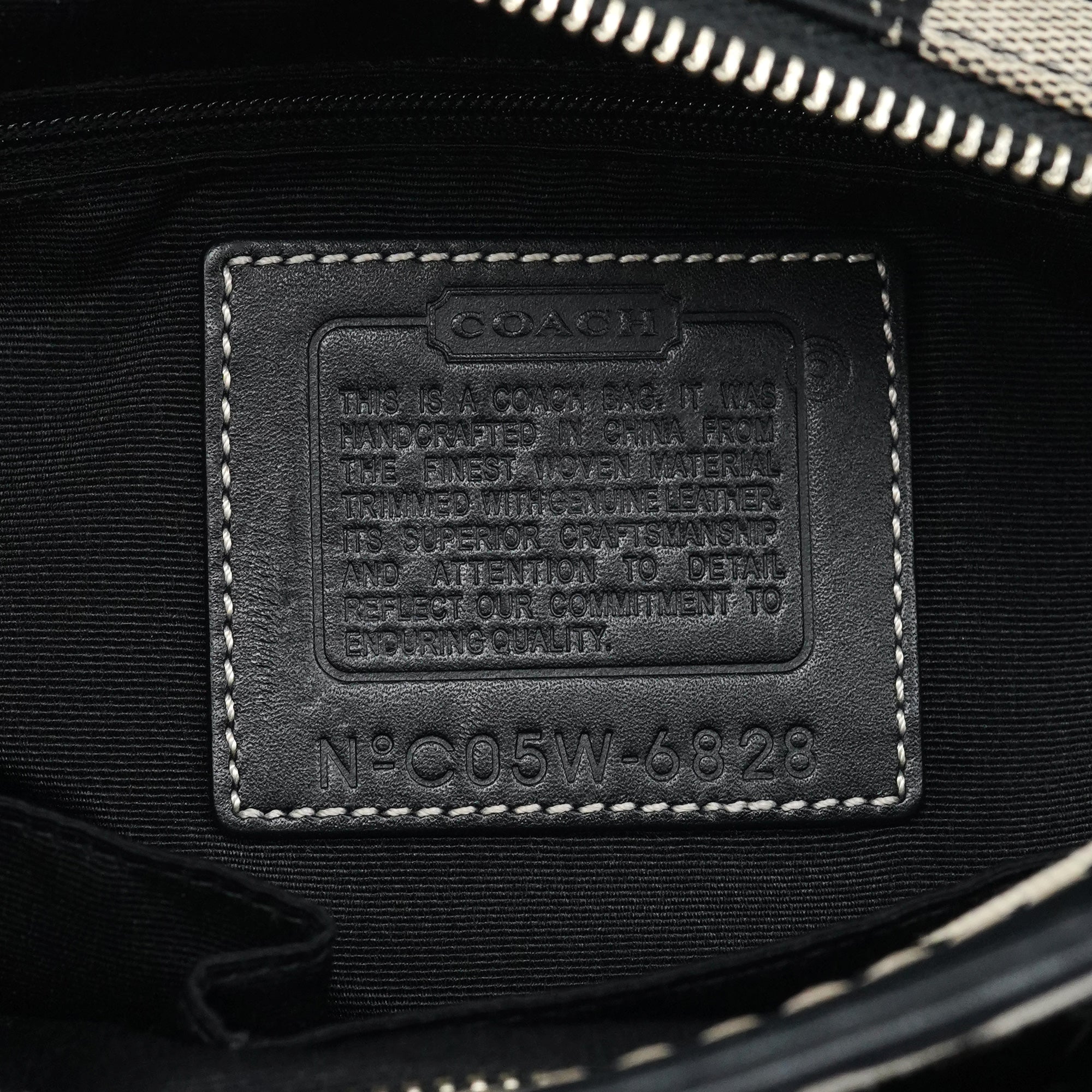 Coach 6928 Sac cabas en toile Signature grise et noire
