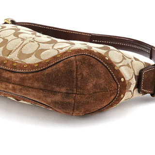 Coach 7057 Beige Brown Signature Soho Shoulder Bag