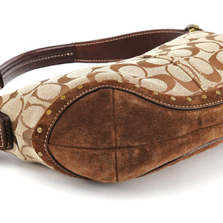 Coach 7057 Beige Brown Signature Soho Shoulder Bag