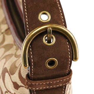 Coach 7057 Beige Brown Signature Soho Shoulder Bag