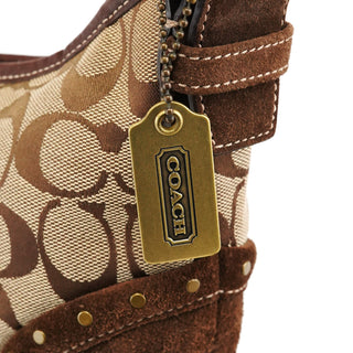 Coach 7057 Beige Brown Signature Soho Shoulder Bag
