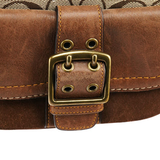 Coach 7061 Beige Brown Signature Soho Shoulder Bag