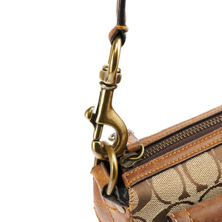 Coach 7061 Beige Brown Signature Soho Shoulder Bag