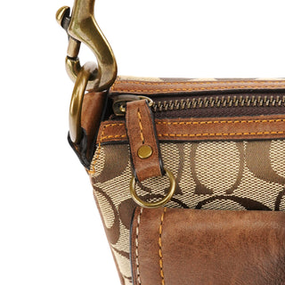 Coach 7061 Beige Brown Signature Soho Shoulder Bag
