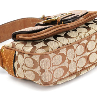 Coach 7061 Beige Brown Signature Soho Shoulder Bag