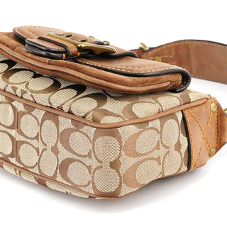 Coach 7061 Beige Brown Signature Soho Shoulder Bag