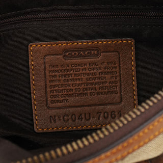 Coach 7061 Beige Brown Signature Soho Shoulder Bag