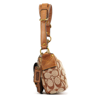 Coach 7061 Beige Brown Signature Soho Shoulder Bag