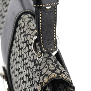 Coach 7076 Grey Black Signature Soho Top Handle Bag
