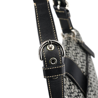 Coach 7076 Grey Black Signature Soho Top Handle Bag