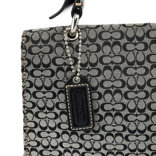 Coach 7076 Grey Black Signature Soho Top Handle Bag
