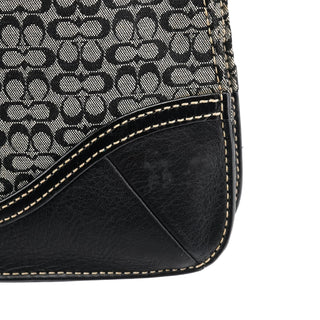 Coach 7076 Grey Black Signature Soho Top Handle Bag