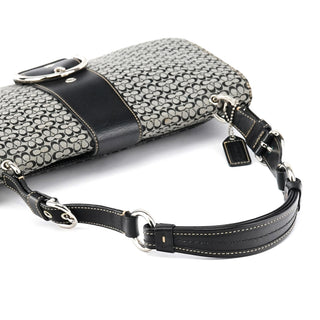 Coach 7076 Grey Black Signature Soho Top Handle Bag