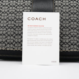 Coach 7076 Grey Black Signature Soho Top Handle Bag