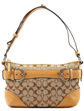 Coach 7077 Beige Signature Soho Shoulder Bag