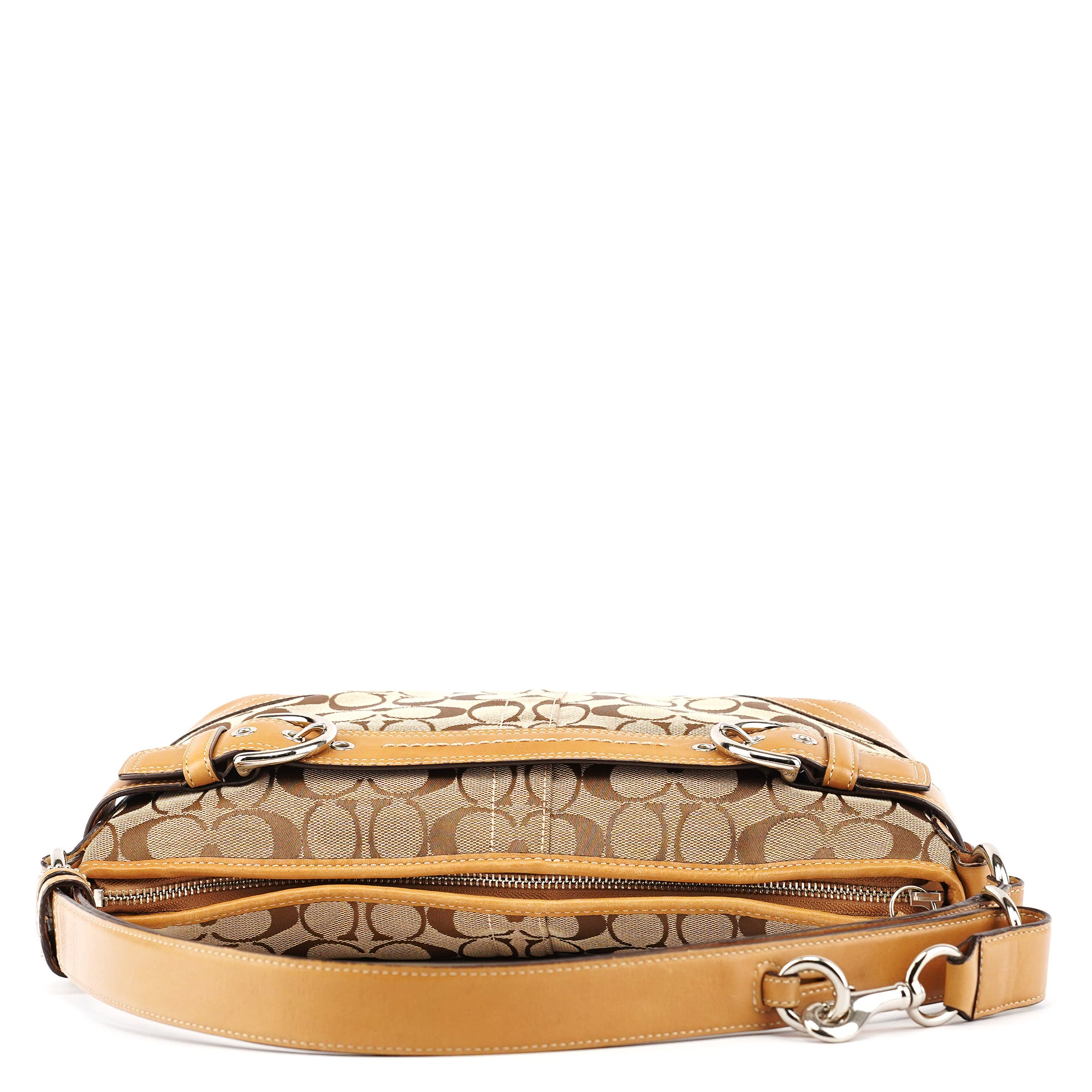Coach 7077 Beige Tan Signature Soho 2-Way Bag