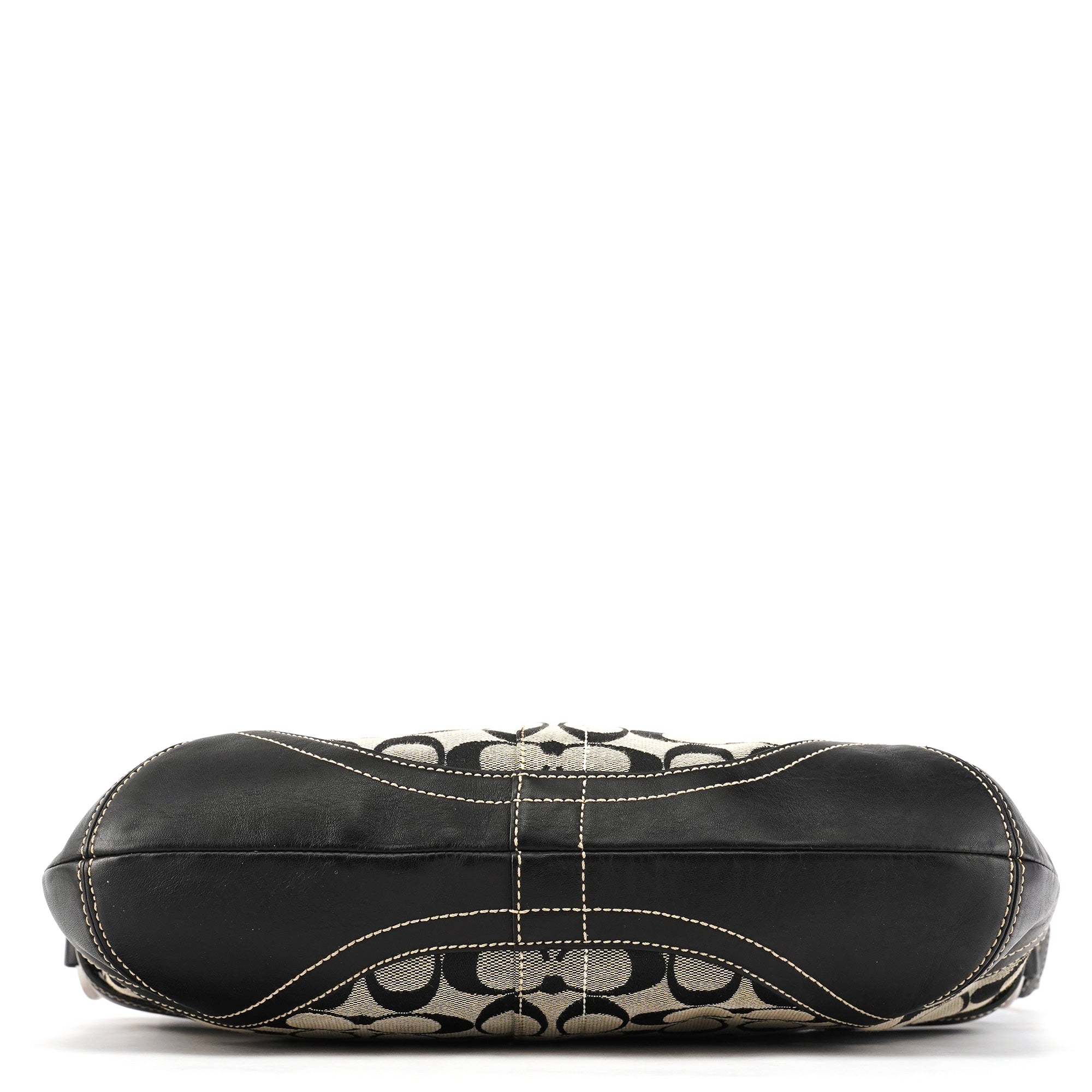 Coach 7077 Sac deux portés en toile Signature gris et noir
