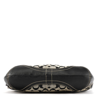 Coach 7077 Grey Black Signature 2-Way Shoulder Bag