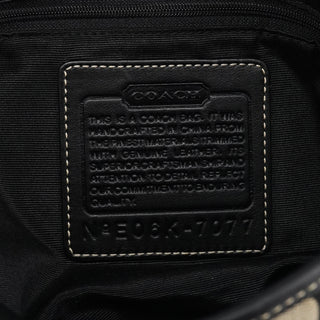 Coach 7077 Grey Black Signature 2-Way Shoulder Bag