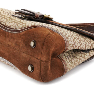 Coach 7078 Beige Brown Suede Soho Bag