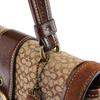 Coach 7078 Beige Brown Suede Soho Bag
