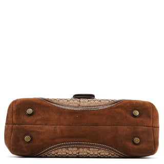 Coach 7078 Beige Brown Suede Soho Bag