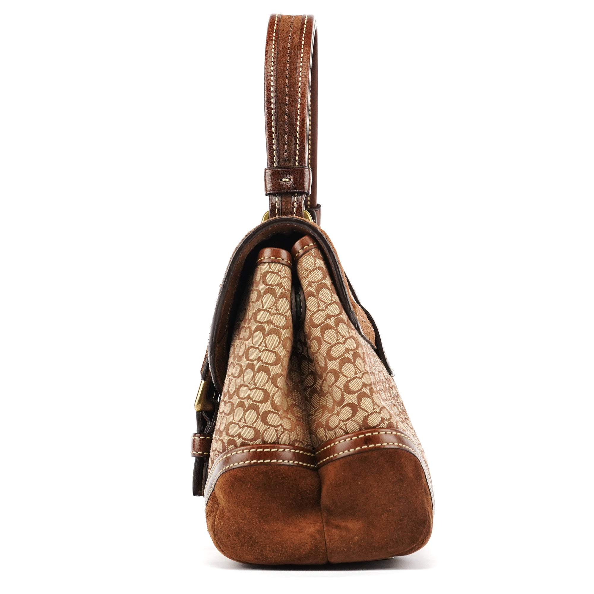 Coach 7078 Sac Soho en daim beige et marron