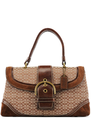 Coach 7078 Beige Brown Suede Soho Bag