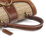 Coach 7078 Beige Brown Suede Soho Top Handle Bag